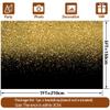 7x5 FT Black and Gold Backdrop for Photography Black and Gold Party Decorations Gold Glitter Birthday New Year Party Decor Background Photo Booth Props view 4