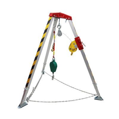 INTBUYING Confined Space Tripod Kit, 1800 lbs Winch Steel Rescue Tripod Hoist, Confined Space Rescue Tripod with 99ft Steel Wire Rope Length and 32.8' Fall Protection