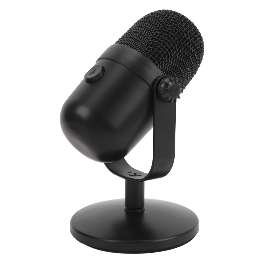 Focket USB crophone for PC, RGB Metal Condenser c c with Noise Cancellation Switch for Voice-Over Studio Voices