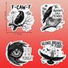 12 PCS Gothic Raven Stickers Pack, F Caw F Sticker, Eyes of The Midnight Sticker - Waterproof Vinyl Decals with Dark Art Quotes for Journals, Laptops, Water Bottles  Alternative Gothic Aesthetic view 2