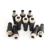 SZRMCC M12 4 Pin Male Female Wire Connector M12 A Code Field Assembly Wireable 12mm Sensor Aviation Connector Industrial Waterproof Plugs Socket 250V 4A (Male+Female, 5Pin Straight 5pcs) view 2