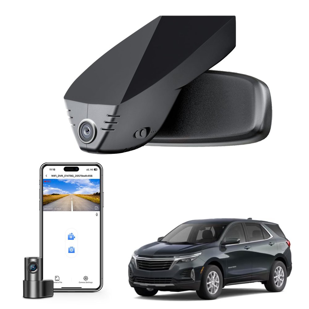mangoal Front 4K and Rear 1080P Dash Cam Custom for Chevy 3th Gen Equinox 2018-2024(Model A), Model A & Model B Have Same Models Years but Vehicle Sensor Cover are Different,WiFi, App, 128GB, GPS