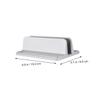 UKCOCO Premium Adjustable Laptop Stand Vertical Computer Holder Silver Alloy Durable Scratch Resistant Curved Groove Pads Compatible for Quality Laptop Rack view 4