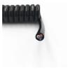Black Wire Spring Spiral Cable Multi 2/3/4/5 Core Pins 0.3/0.5/1/2/2.5mm Power Cord Can Extend The Tensile Wires(2 Core,Stretch 1.2 Meter,22AWG 0.3mm2) view 4