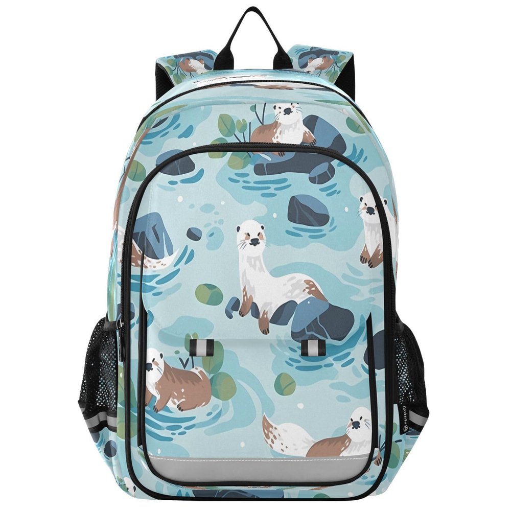 ALAZA School backpacks for girls boys Cute Otter Doodle Backpack Students Bookbag for school bag Womens Casual Daypack College Bookbag