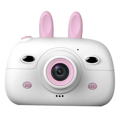 DECHOUS Digital Camera with IPS Eye Protection Screen Dual Lens Video Recorder for Photo Resolution Auto Safe Material Pink Cartoon Design