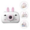 DECHOUS Digital Camera with IPS Eye Protection Screen Dual Lens Video Recorder for Photo Resolution Auto Safe Material Pink Cartoon Design view 2