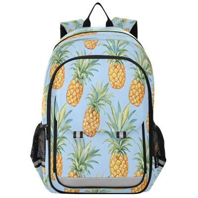 ALAZA School backpacks for girls boys Yellow Pineapple Fruits Backpack Students Bookbag for school bag Womens Casual Daypack College Bookbag