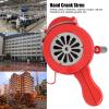 110DB Air Raid Hand Crank Siren,Hand Operated Crank Alarm,Handheld Loud Operated Fire Emergency Alarm,for Factories,Natural Disasters Coast (Red ) view 2