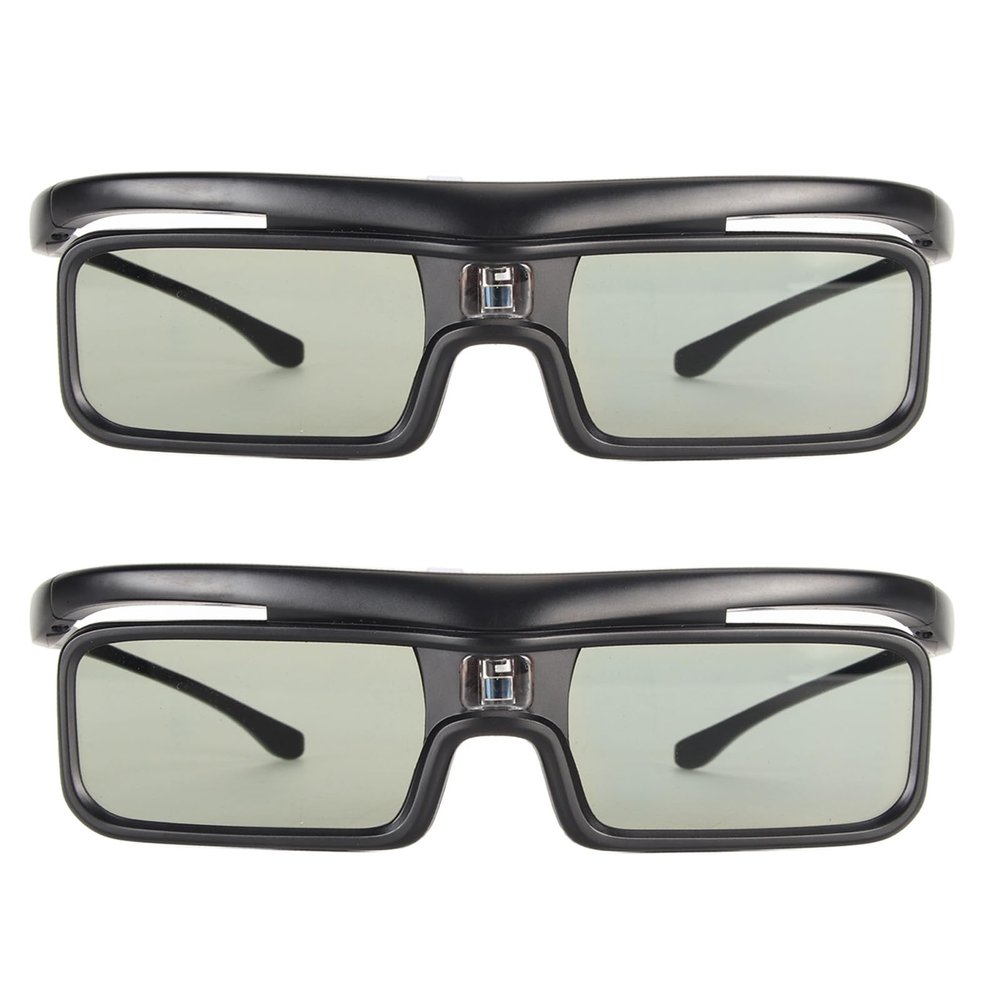 Sanpyl DLP Link Rechargeable Active Shutter 3D Glasses with High Transmittance for -2500 3000 Pro 3500 Pro 3D Projectors, 2 Pack Fit for Home Theater Viewing