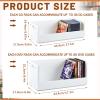 CroBlissful 2 Set Wooden DVD and CD Storage Box Cassette Tape Display Stand Holder Rack with Carrying Handle, Organizer Shelf for Movie Cases, Each Can Store up to 36 CDs and 26 DVDs (White) view 2