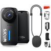 SJCAM C110Plus 64GB,Body Camera,4K Magnetic POV Camera,170 FOV Video, 6-Axis Stabilization,30M Waterproof, Wearable Body cam for Sport,Skiing,Biking,Kids Gifts,Helmet Mount,Black view 1