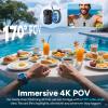 SJCAM C110Plus 64GB,Body Camera,4K Magnetic POV Camera,170 FOV Video, 6-Axis Stabilization,30M Waterproof, Wearable Body cam for Sport,Skiing,Biking,Kids Gifts,Helmet Mount,Black view 3