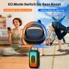 Bobtot Portable Bluetooth Speakers, 40W Peak Singing Machine with Microphone, 16H Playtime Wireless Speakers, Magic Sound, Echo, EQ Mode, Loud Stereo, Deep Bass, RGB, Supports AUX/USB/FM, Black view 4