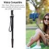 Camera Monopod, Threaded Hole 11lb Load Bearing Aluminum Alloy Extendable 5 Sections 3/8inch Lightweight Portable Easy to Carry with Pouch for DSLR Action Camera view 3