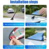 Car Shark Fin Antenna Cover for Hyundai Grand Santa Fe 2014 2015 2016 2017 2018, Top Antenna Cover Top Antenna Cover Roof Aerial Base Reduced Wind Resistance Signal Accessories,Grey view 4