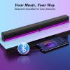 GEOYEAO 2.2 CH Detachable Sound Bar with Built-in Dual Subwoofer, 180W RGB Bluetooth Soundbar for TV, Support HDMI ARC/Optical/AUX, Surround Speaker System for Gaming/Home Theater/PC view 3
