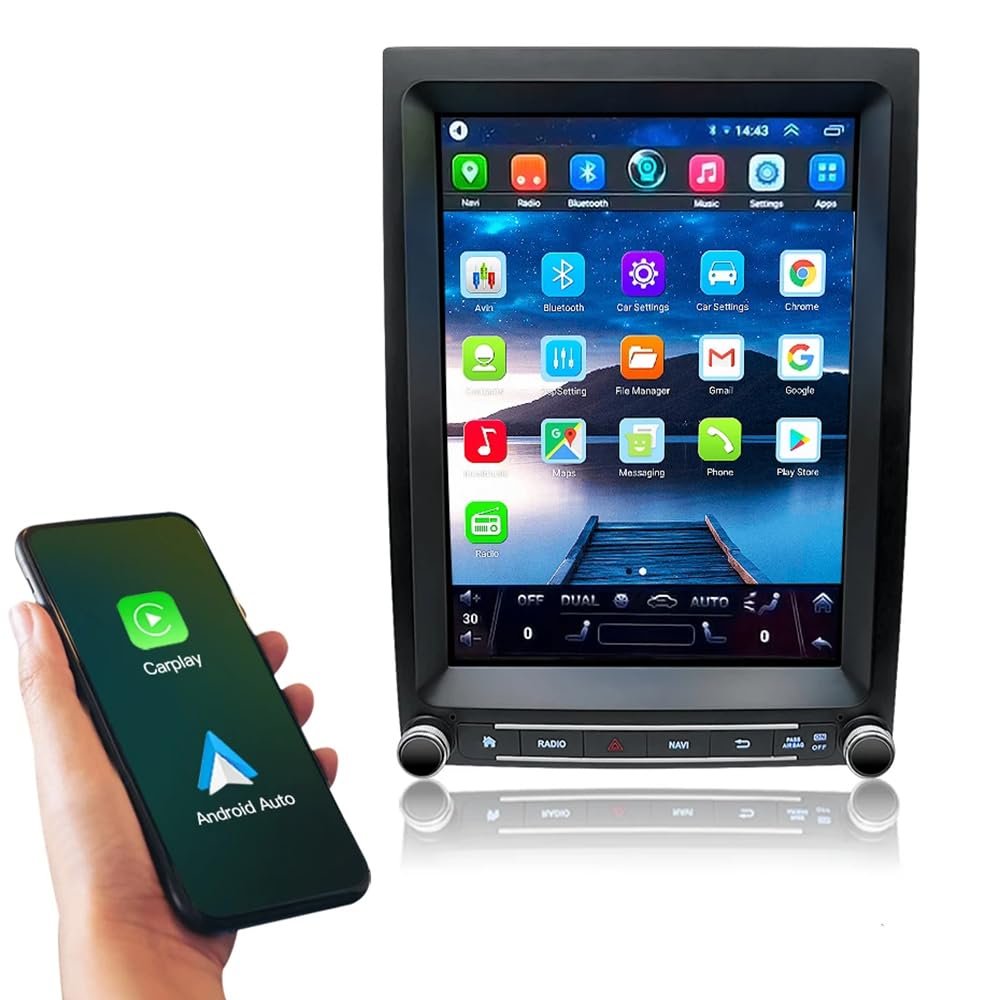 12.1" Apple Carplay Screen for Ford Expedition 2015-2017 Years System, Android Auto Car Stereo Multimedia Car Radio Receiver, 1024 * 768 PX HD