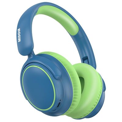 MIDOLA Active Noise Cancelling Kids Headphones Bluetooth 5.4 Wireless Volume Limited 85/94dB,Type C Fast Charging,Over Ear Foldable with Mic Aux Cord for Toddler Child Pad Tablet Green
