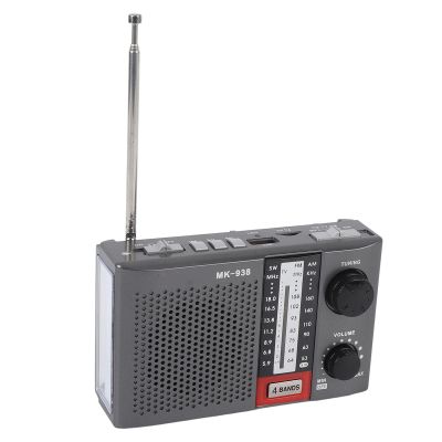 VBESTLIFE Portable Radio AM FM SW, Compact Lightweight, Telescopic Antenna, Tuning Knob, Built in Flashlight, for Senior Home Travel Camping