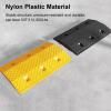 2 Pcs Speed Bumps for Road, 20 in Modular Speed Bump, Nylon Plastic Material, Antisilp Curb Ramp Height 1.6 in for Gravel Asphalt Concrete, Bearing 110,000Lbs view 2