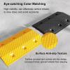 2 Pcs Speed Bumps for Road, 20 in Modular Speed Bump, Nylon Plastic Material, Antisilp Curb Ramp Height 1.6 in for Gravel Asphalt Concrete, Bearing 110,000Lbs view 3
