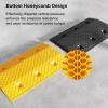 2 Pcs Speed Bumps for Road, 20 in Modular Speed Bump, Nylon Plastic Material, Antisilp Curb Ramp Height 1.6 in for Gravel Asphalt Concrete, Bearing 110,000Lbs view 4