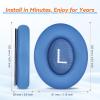 Aurivor Replacement Ear Pads for Bose QuietComfort 45 35 ii (QC45 QC35) Headphones, Earpads Cushions for QC SE SC & New Quiet Comfort (Deep Bass), with Softer Foam & Protein Leather (Blue Dusk) view 2