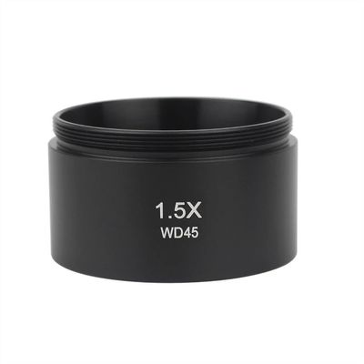 Lab Microscope Slides WD165 0.3X 0.5X 0.7X 1X 1.5X 2.0X Auxiliary Barlow Objective Lens Thread M48mm for Zoom Stereo Binocular Trinocular Microscope Microscope Parts(1.5X)