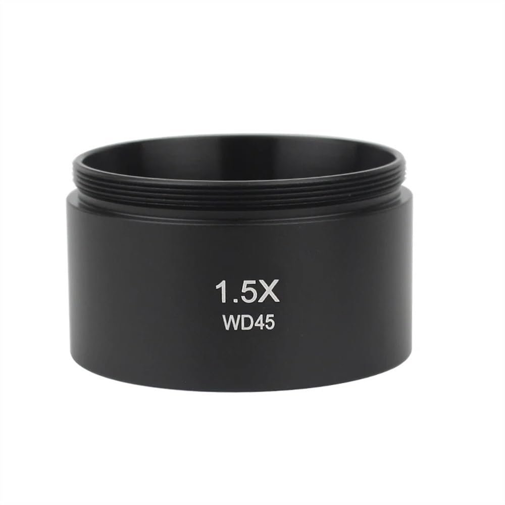 Lab Microscope Slides WD165 0.3X 0.5X 0.7X 1X 1.5X 2.0X Auxiliary Barlow Objective Lens Thread M48mm for Zoom Stereo Binocular Trinocular Microscope Microscope Parts(1.5X)