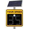 LED Speed Display Radar Traffic Sign,Solar Speed Radar Feedback Sign, Road Safety Speed Limit Detector, Radar Speed Sign (50x70) view 1