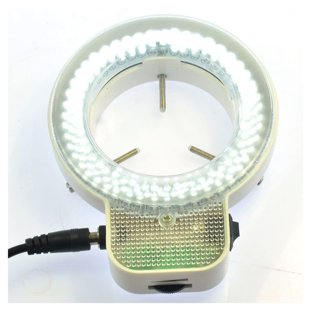 Lab Microscope Slides 7W 144 LED Stereo Microscope Light Ring Light 110-240V Illuminate Adjustable Microscope Parts