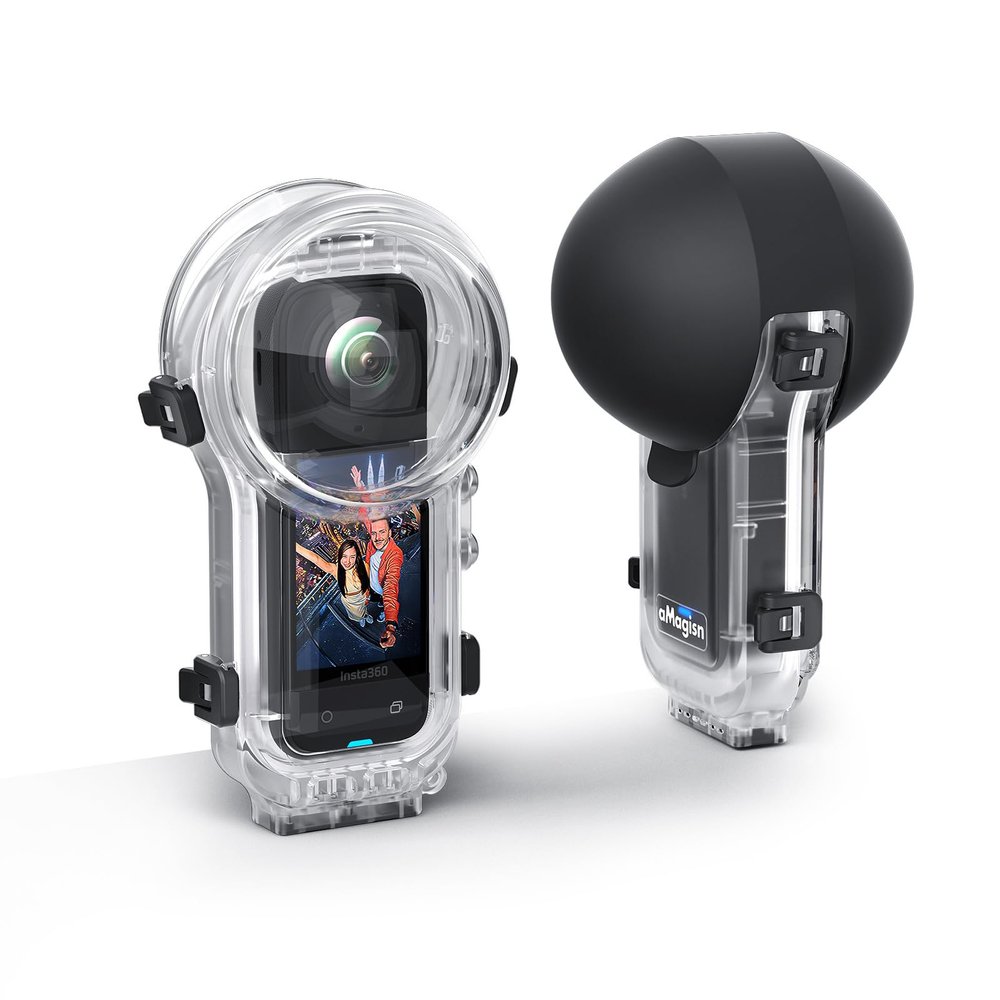 aMagisn for Insta360 X5 is a Quick-Release, Fully Waterproof Protective case. with Waterproof Performance up to 60 Meters, it is The Ideal Accessory Choice.