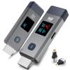 Wireless HDMI Transmitter and Receiver 328ft/100m for 4K Decode Input 1080P Output Plug&Play Portable 2.4G/5.8G for Video and Audio to Monitor from PC/Projector/TV Box, with Display Screen view 1