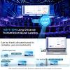 Wireless HDMI Transmitter and Receiver 328ft/100m for 4K Decode Input 1080P Output Plug&Play Portable 2.4G/5.8G for Video and Audio to Monitor from PC/Projector/TV Box, with Display Screen view 4