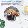 Gaming Mouse Pad 7.8" Non-Slip Rubber Base Little Red Panda Mousepad for Computer Laptop Home Office Desk Mousepads Waterproof Washable Cute Small Mouse Mat (Round Black) view 4