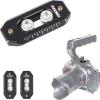 2 Packs Quick Release NATO Rail NR45-INNOREL 45mm Long Universal NOTA Rail with 1/4" Screws and Anti Drop Safety Pins Lightweight Aluminum Alloy Mini Rail for NATO Handle, Camera Cage, Field Monitor view 1