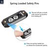 2 Packs Quick Release NATO Rail NR45-INNOREL 45mm Long Universal NOTA Rail with 1/4" Screws and Anti Drop Safety Pins Lightweight Aluminum Alloy Mini Rail for NATO Handle, Camera Cage, Field Monitor view 3