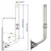 CEKAY Stainless Steel Antenna Mount (1.5" x 35"), Heavy-Duty Adjustable J-Pole Mast for TV Antenna, Starlink, Satellite Dish, or Weather Station, Universal Wall, Eave & Roof Mounting Bracket view 2