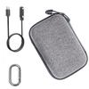 [1+1 Pack] for PLAUD NotePin AI Voice Recorder Carrying Case & Charging Cable, Only Case - Carrying Travel Bag with Magenitic Charging Cable, Not Includes Other Accessories view 1
