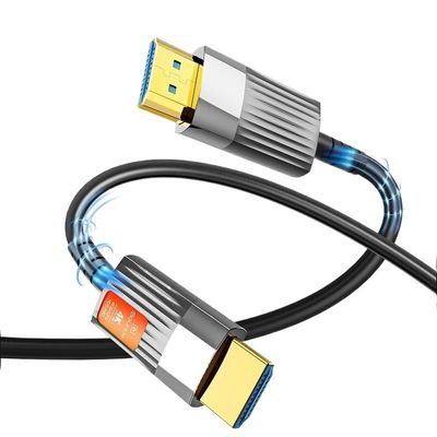 FTOMIKA 8K 60Hz HDMI 2.1 Fiber Optical Cable 4K 120Hz 2.0 Ultra High Speed 48Gbps HDR 3D HDCP 10M 15M 20M 30M 50M(White,30cm)