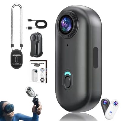 4S Body Camera, 2025 New 1080P/4K POV Camera, 256G Thumb Cameras, with Ip68 Waterproof Wearable Action Mini Cam, for Pet Walking & Outdoors Activities (1080P Black-A,0G)