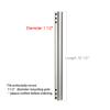 CEKAY 304 Stainless Steel Extension Pole for CEKAY Diameter 1.5" J Pole Mount (Diameter 1.5", Length 16.5") view 2