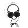 DOITOOL Portable Wired Stereo Gaming Headset with Noise Reduction Comfortable Over Ear Music Headphones for Computer and School Age Users Stylish Black Design view 2