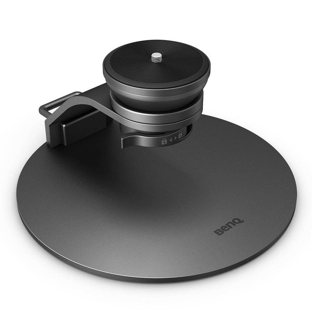 BenQ Desktop Projector Stand  Portable, Stable Design, Tilt 20, Rotate 360, Lock with Switch, 1/4" Screw, Metal Base, Anti-Slip Pads, for GP520 and Other Projectors