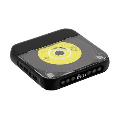 HARUMATY Portable Bluetooth CD Player with Built-in Speaker, Rechargeable Personal CD Player with USB-C Cable & Earphones for Car/Home/Study/Travel, Black
