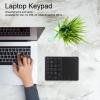 FAUOSWUK Numeric Keypad, BT5.0 and 2.4G 22 Key Wireless Numeric Keypad with Type C Interface and Touch Screen Portable Wireless Number Pad Plug and Play (Black) view 2