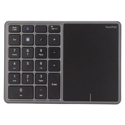 FAUOSWUK 22 Key Numeric Keypad, BT5.0 and 2.4G Wireless Numeric Keypad with Type C Interface Portable Wireless Number Pad Plug and Play (Gray)