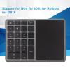 FAUOSWUK 22 Key Numeric Keypad, BT5.0 and 2.4G Wireless Numeric Keypad with Type C Interface Portable Wireless Number Pad Plug and Play (Gray) view 2