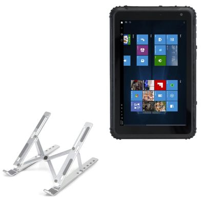 BoxWave Stand and Mount Compatible with CAT T20 - Compact QuickSwitch Stand, Portable Multi Angle Viewing Foldable Riser - Metallic Silver
